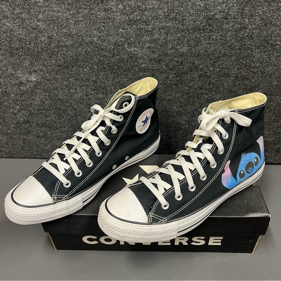 Chuck Taylor All Star Canvas “Stitch” Custom High Tops Size 11 Mens - Picture 9 of 13